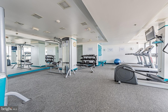 view of exercise room