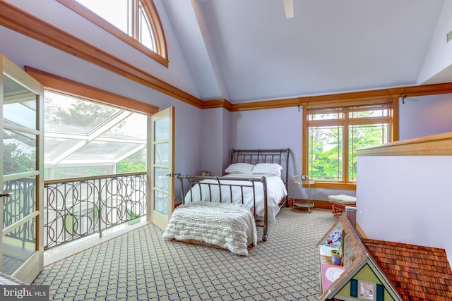 bedroom with carpet floors