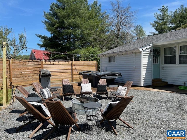 view of patio with grilling area