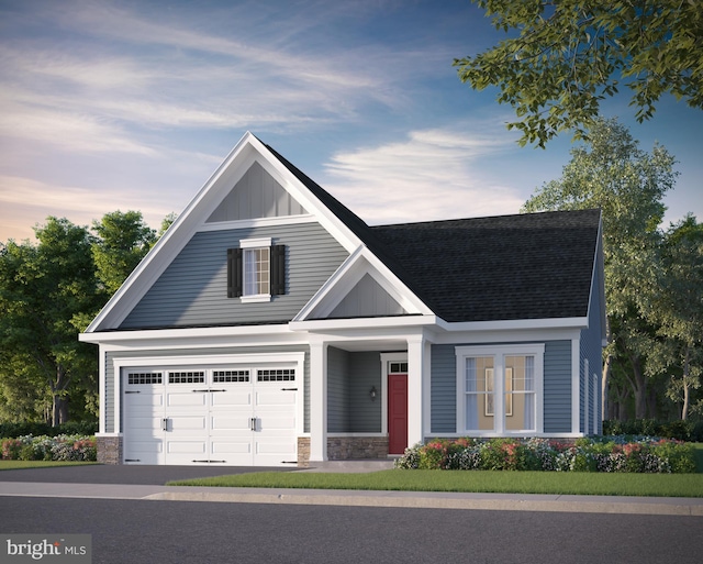 view of front of home featuring a garage