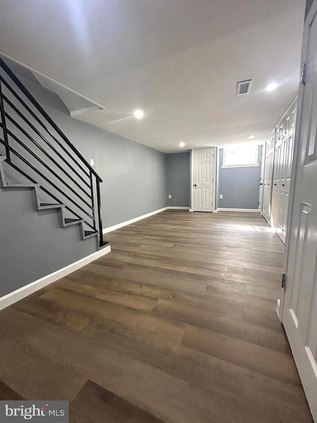 interior space with wood-type flooring