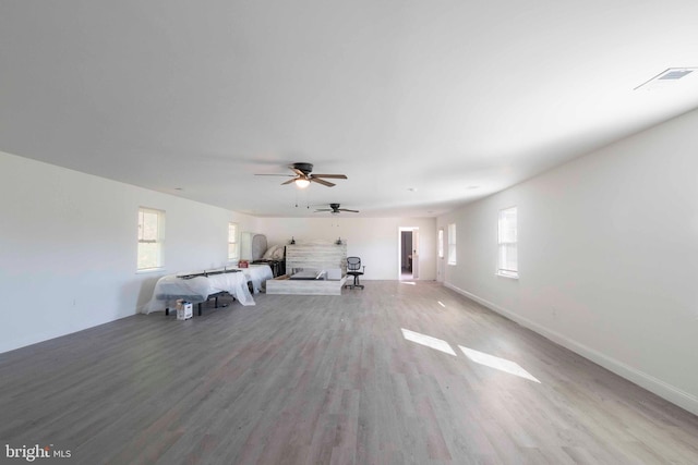 unfurnished bedroom featuring light hardwood / wood-style flooring