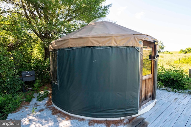 view of outbuilding with a gazebo