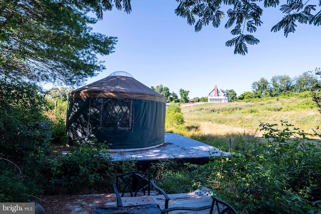 view of yard with a gazebo