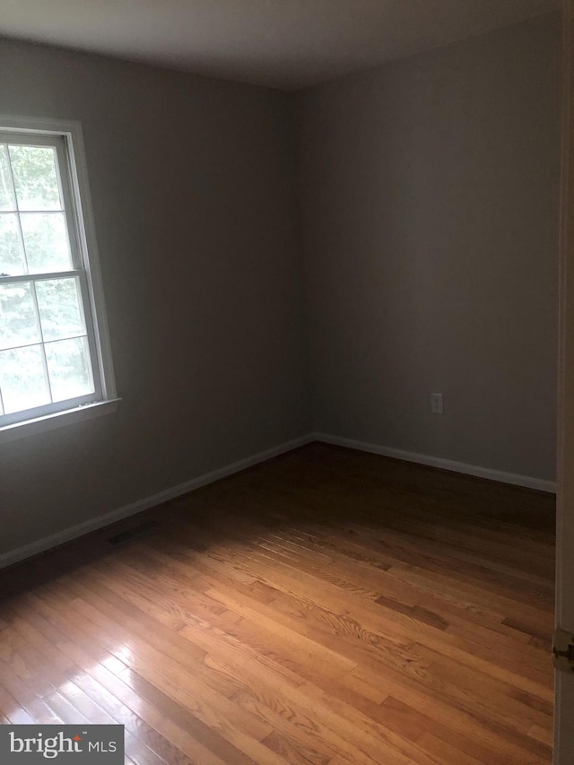 empty room featuring light wood-type flooring