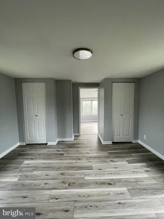 interior space featuring light wood-type flooring