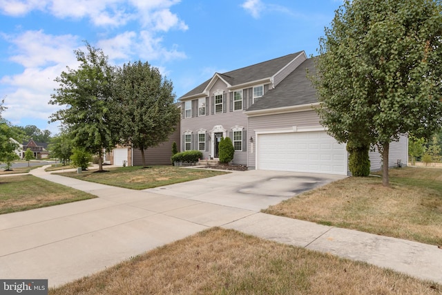 view of front of home with a front yard