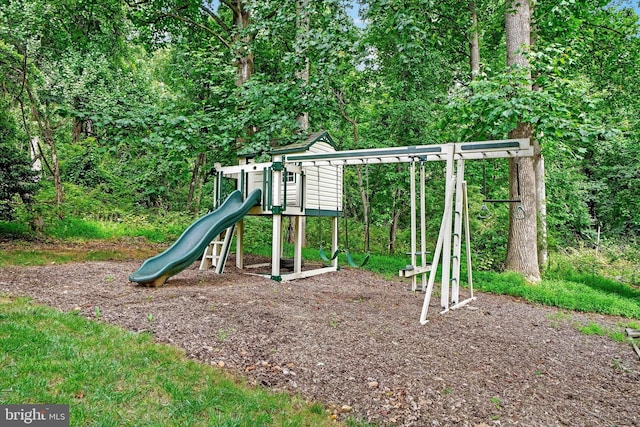 view of jungle gym