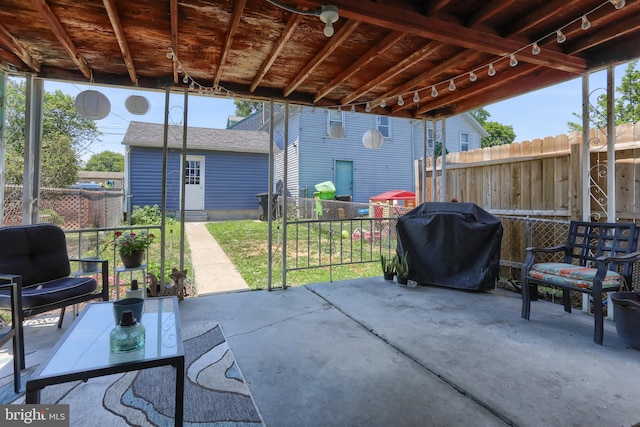 view of patio / terrace featuring grilling area