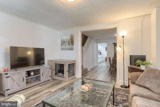 living room featuring hardwood / wood-style floors