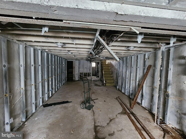 view of basement