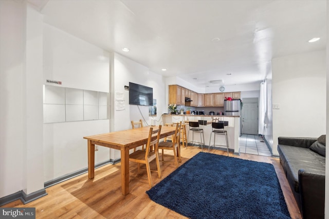 interior space with light hardwood / wood-style flooring