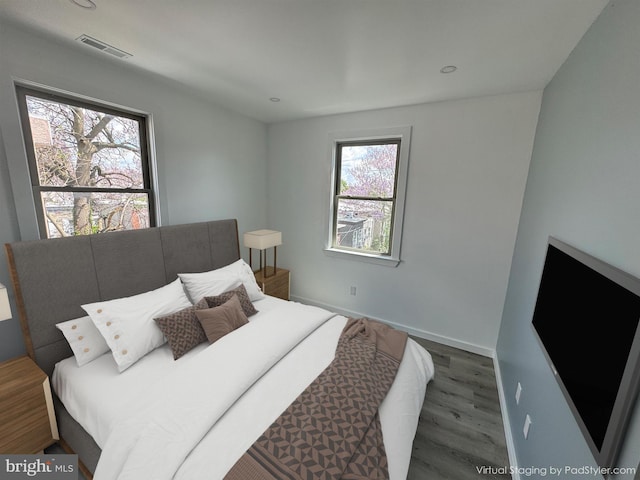 unfurnished bedroom with light hardwood / wood-style flooring