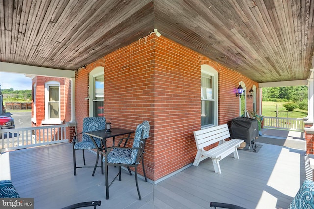 view of wooden terrace