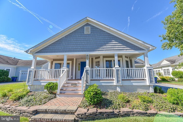 bungalow-style house featuring a porch