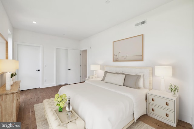 bedroom featuring hardwood / wood-style floors