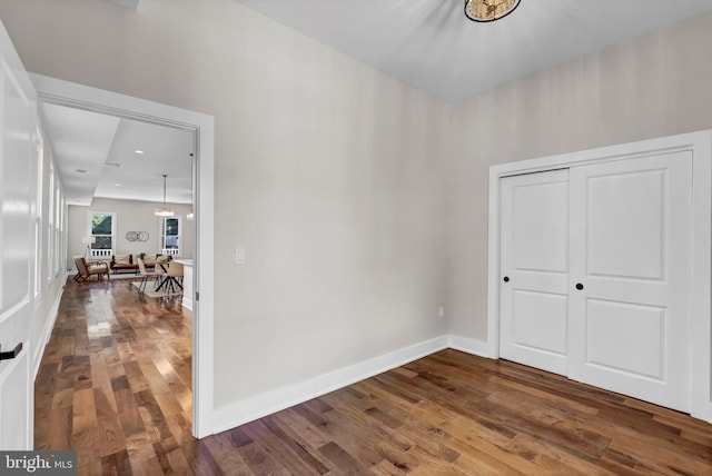 interior space with wood-type flooring