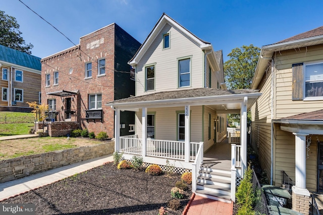 view of front of property with a porch