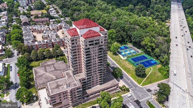 birds eye view of property