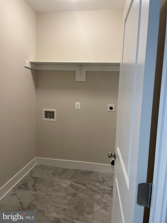 laundry room featuring washer hookup and hookup for an electric dryer