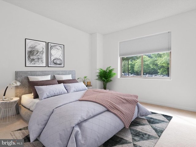 bedroom with carpet floors