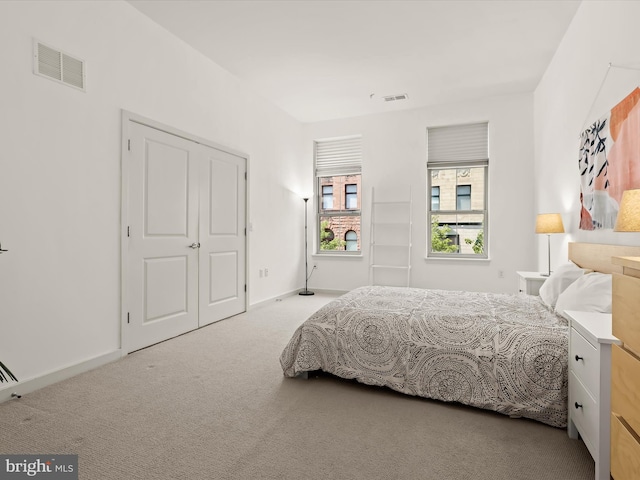 bedroom with carpet floors