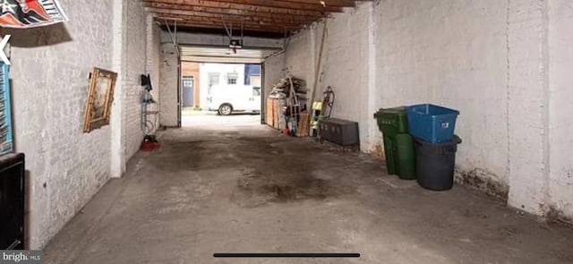 interior space featuring concrete floors