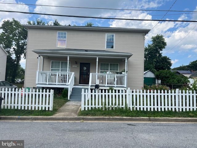 view of front of house with covered porch