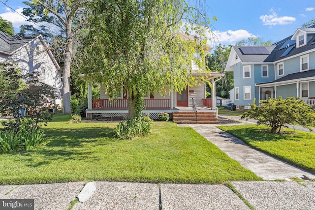 exterior space with a lawn