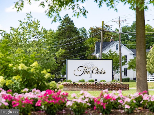 view of community sign