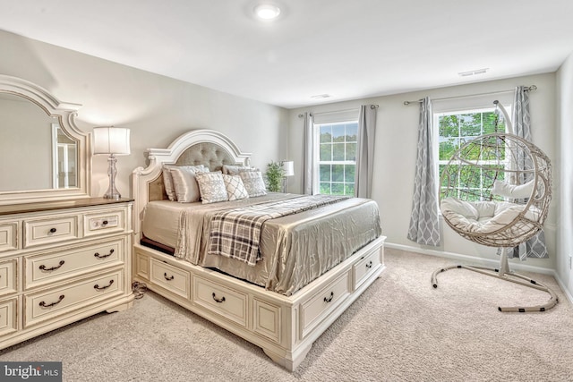 view of carpeted bedroom