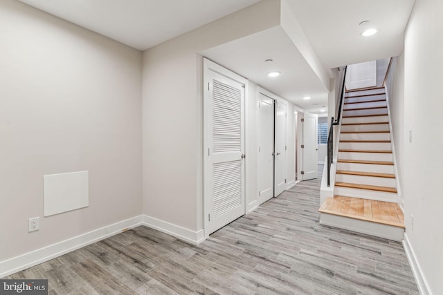 interior space with light wood-type flooring