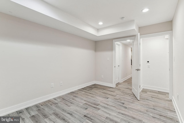 empty room featuring light hardwood / wood-style floors