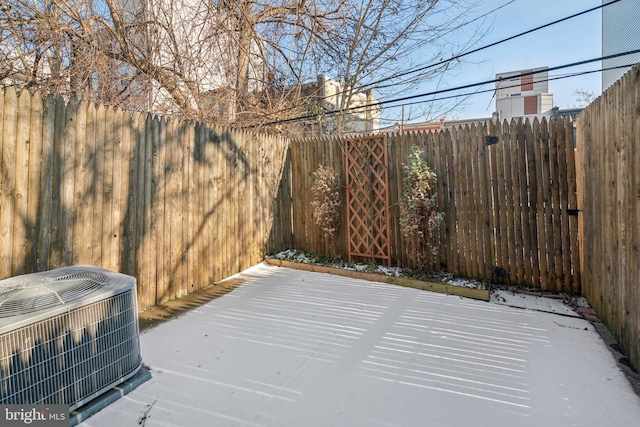 view of patio / terrace with central air condition unit