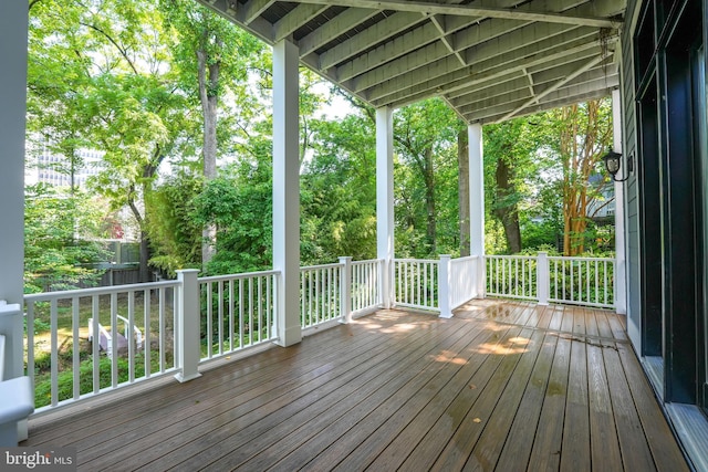 view of wooden terrace