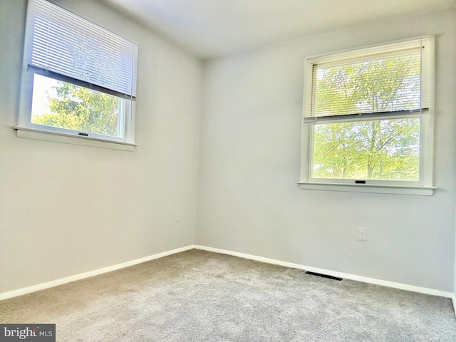 view of carpeted empty room