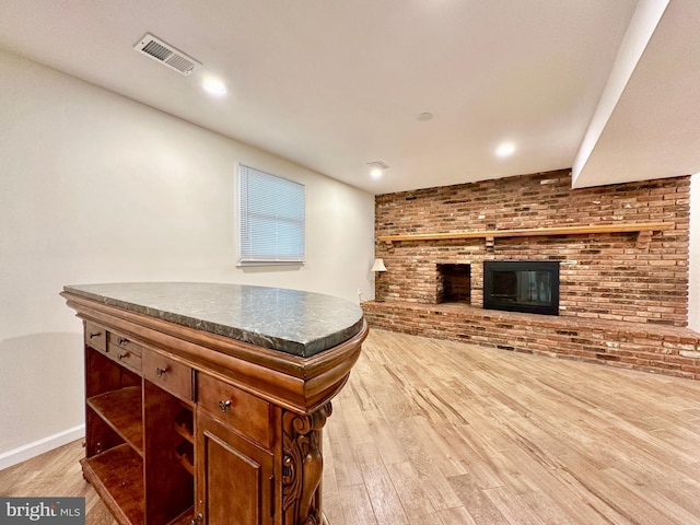 interior space with light wood-type flooring