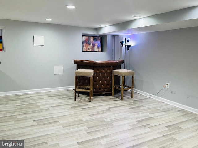 interior space with light wood-type flooring