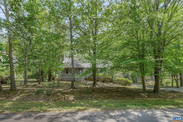 view of yard with a porch