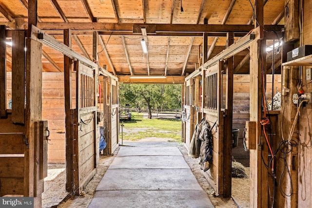 view of horse barn