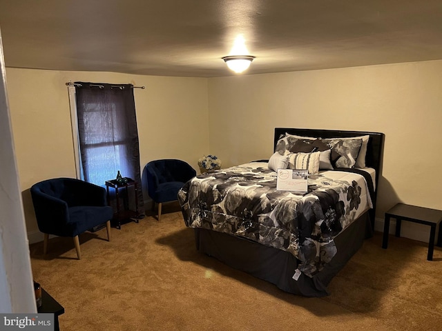 view of carpeted bedroom