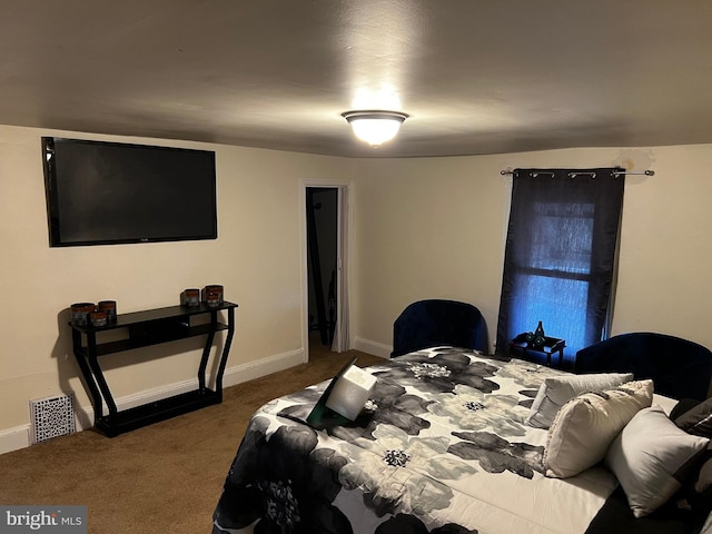 bedroom with carpet