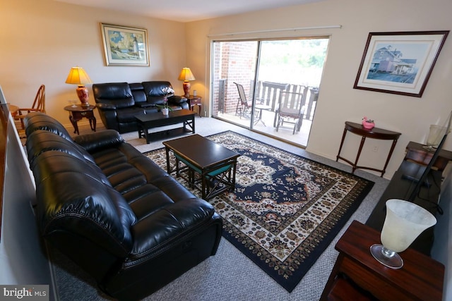 view of carpeted living room