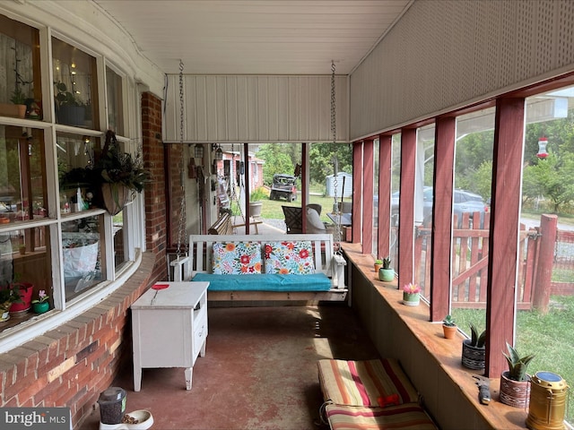 view of sunroom