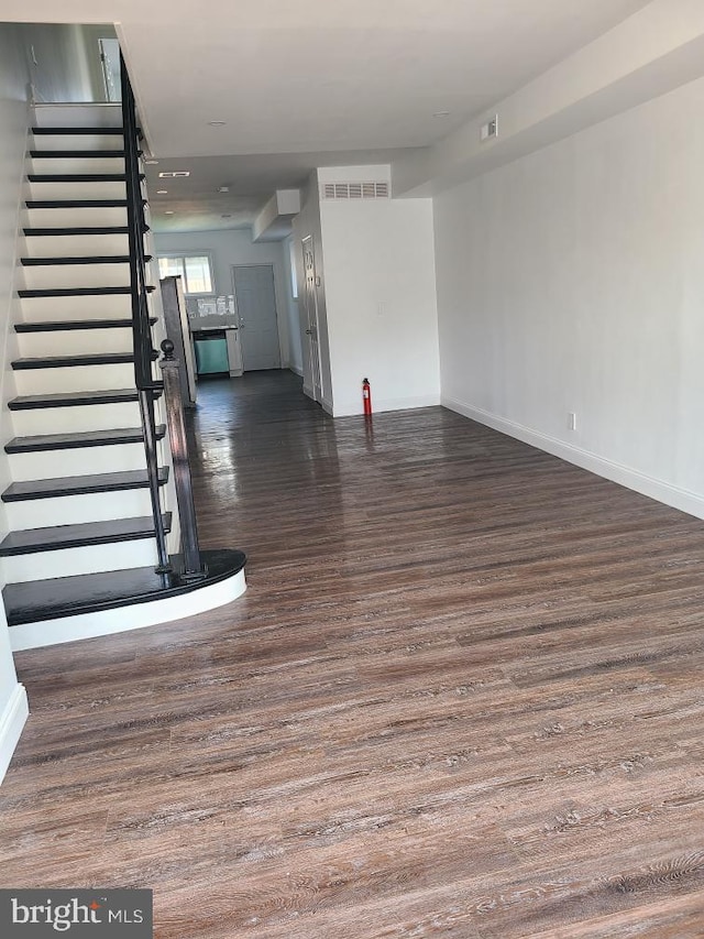 interior space featuring dark hardwood / wood-style floors