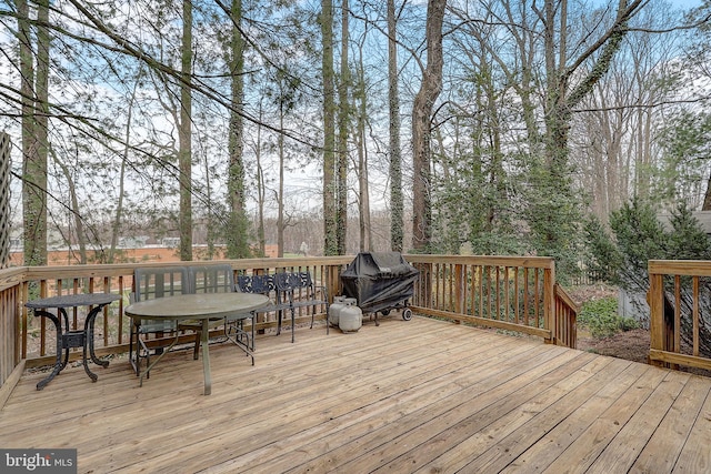 deck with grilling area