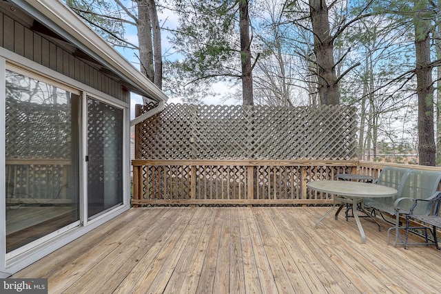 view of wooden deck