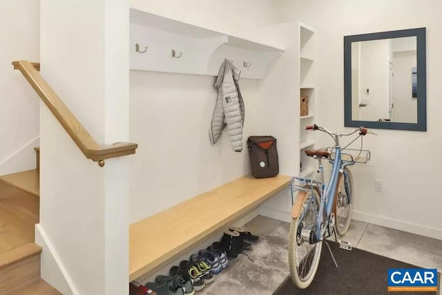 mudroom featuring tile patterned floors