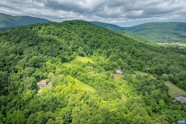 bird's eye view featuring a mountain view