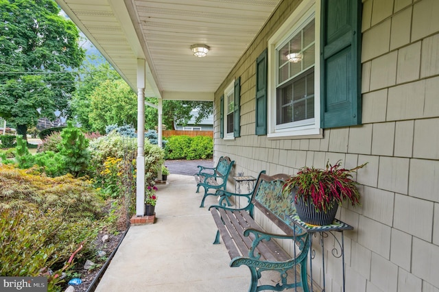 view of patio with a porch